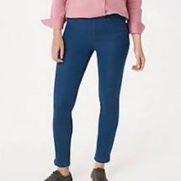 NWT MARTHA STEWART KNIT DENIM ANKLE JEANS MEDIUM INDIGO - Picture 1 of 16